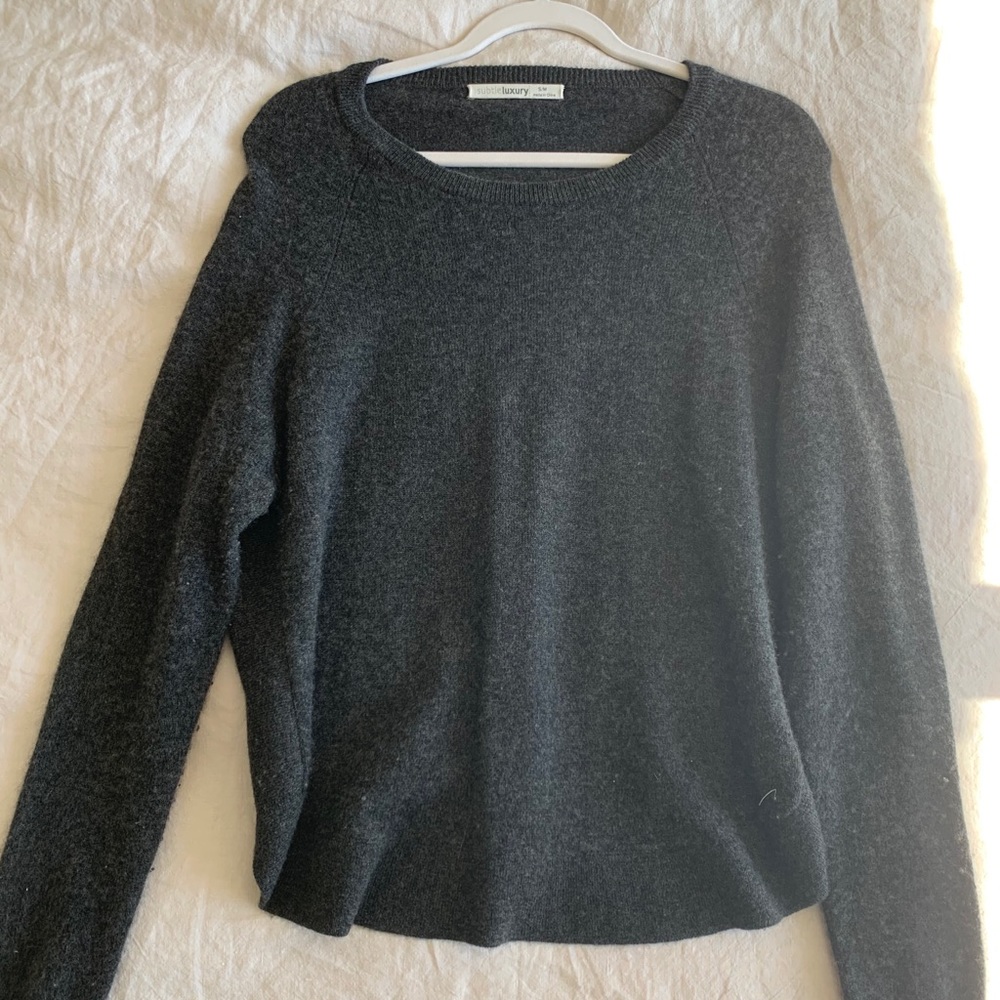 Subtle Luxury Dark Gray Sweater